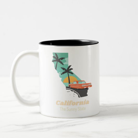 California Sunny State Tweekleurige Koffiemok (Links)