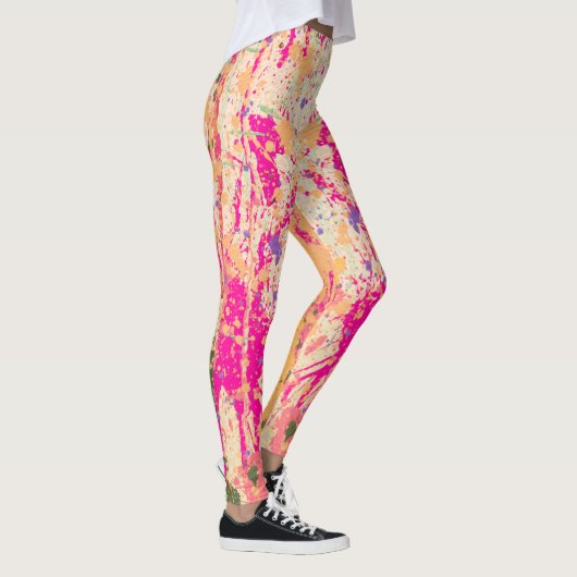 California Sunset Abstracte Splatter Paint Leggings (Rechts)
