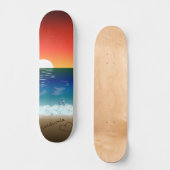 California Sunset | Beach Sand Heart Persoonlijk Skateboard (Voorkant)