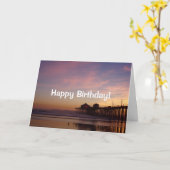 California Sunset Birthday Kaart (Gele Bloem)