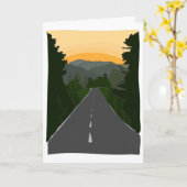 California Sunset Birthday Kaart (Gele Bloem)