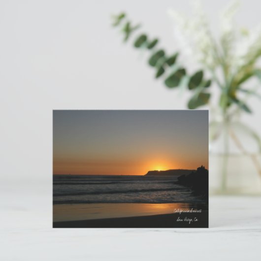 California Sunset Briefkaart (Staand voorkant)