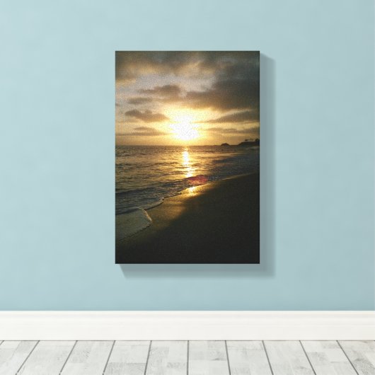 California Sunset Canvas Afdruk (Insitu (Houten vloer))