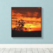 California Sunset Canvas Afdruk (Insitu (Houten vloer))
