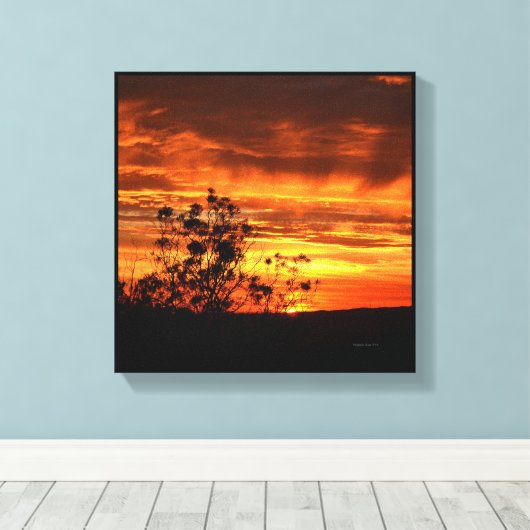 California Sunset Canvas Afdruk (Insitu (Houten vloer))