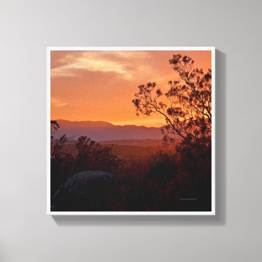 California Sunset Canvas Afdruk (Voorkant)
