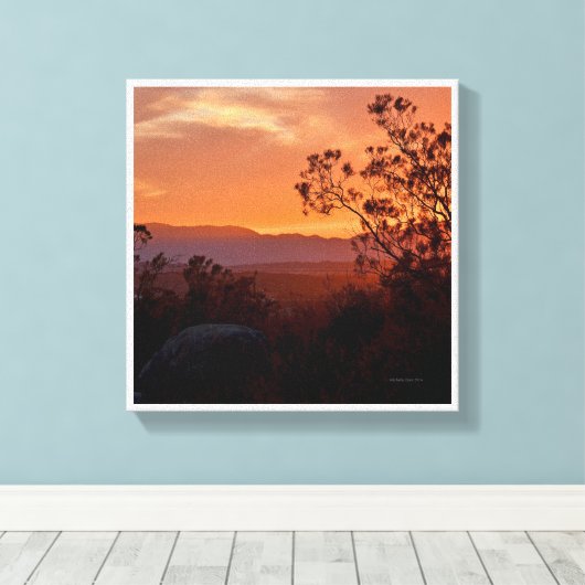 California Sunset Canvas Afdruk (Insitu (Houten vloer))