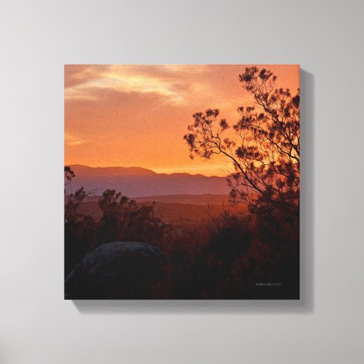California Sunset Canvas Afdruk (Voorkant)