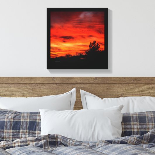 California Sunset Canvas Afdruk (Insitu (Slaapkamer))
