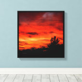 California Sunset Canvas Afdruk (Insitu (Houten vloer))