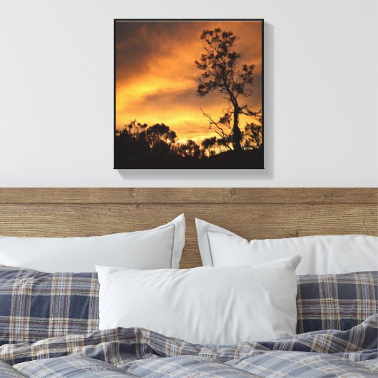 California Sunset Canvas Afdruk (Insitu (Slaapkamer))