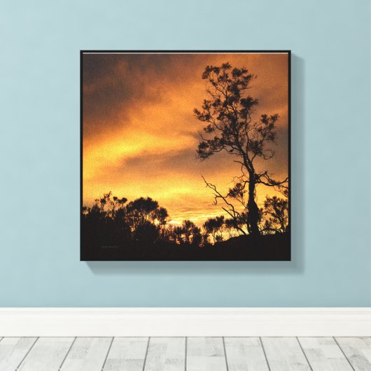 California Sunset Canvas Afdruk (Insitu (Houten vloer))