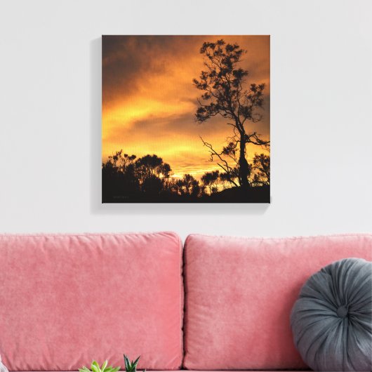 California Sunset Canvas Afdruk (Insitu (Woonkamer))