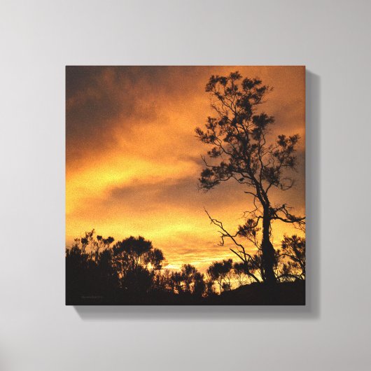 California Sunset Canvas Afdruk (Voorkant)