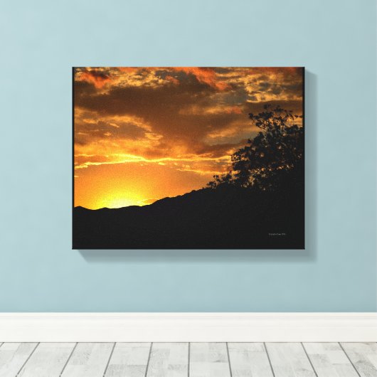 California Sunset Canvas Afdruk (Insitu (Houten vloer))