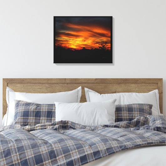 California Sunset Canvas Afdruk (Insitu (Slaapkamer))