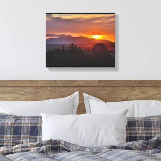 California Sunset Canvas Afdruk (Insitu (Slaapkamer))