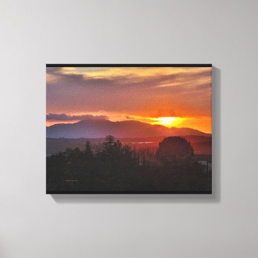 California Sunset Canvas Afdruk (Voorkant)