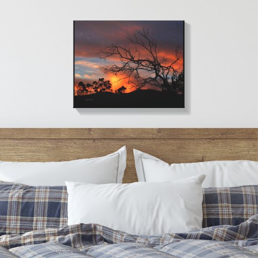 California Sunset Canvas Afdruk (Insitu (Slaapkamer))