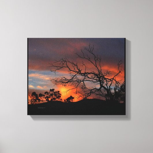 California Sunset Canvas Afdruk (Voorkant)