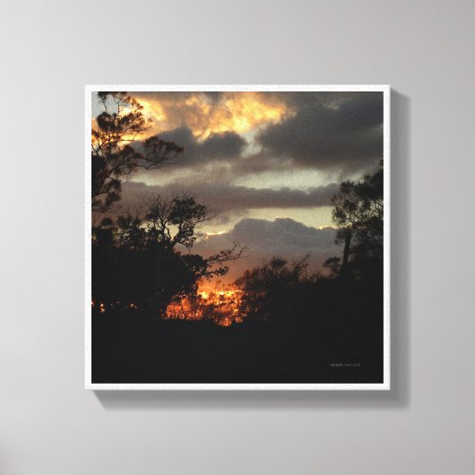 California Sunset Canvas Afdruk (Voorkant)