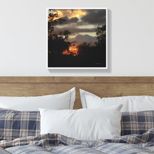 California Sunset Canvas Afdruk (Insitu (Slaapkamer))