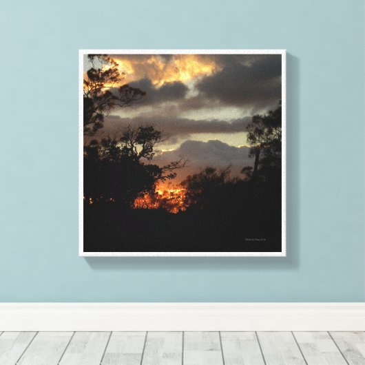 California Sunset Canvas Afdruk (Insitu (Houten vloer))