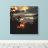 California Sunset Canvas Afdruk (Insitu (Houten vloer))