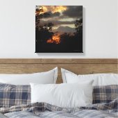 California Sunset Canvas Afdruk (Insitu (Slaapkamer))