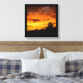 California Sunset Canvas Afdruk (Insitu (Slaapkamer))
