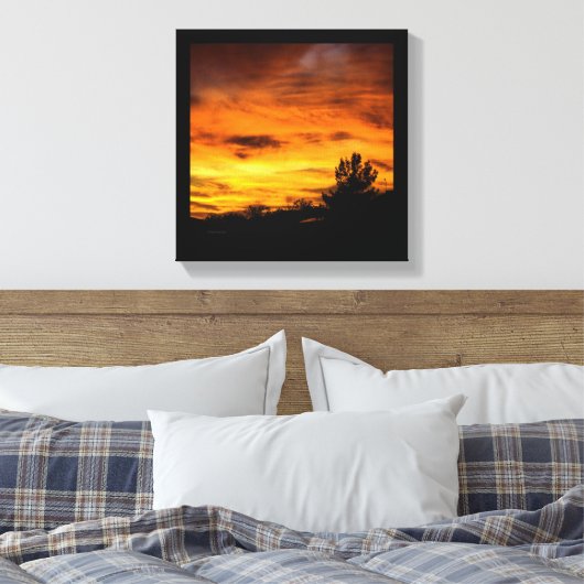California Sunset Canvas Afdruk (Insitu (Slaapkamer))