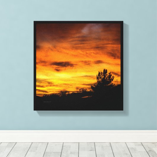 California Sunset Canvas Afdruk (Insitu (Houten vloer))