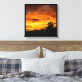 California Sunset Canvas Afdruk (Insitu (Slaapkamer))