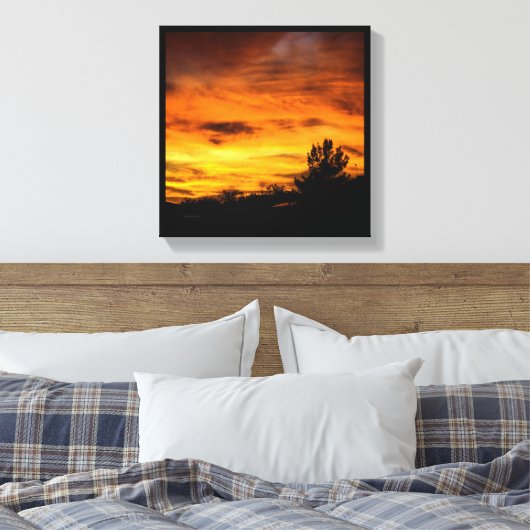 California Sunset Canvas Afdruk (Insitu (Slaapkamer))
