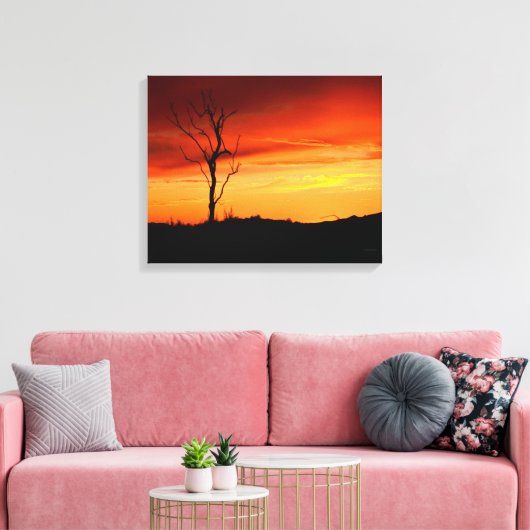 California Sunset Canvas Wrap Print (Insitu (Woonkamer))