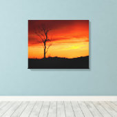 California Sunset Canvas Wrap Print (Insitu (Houten vloer))