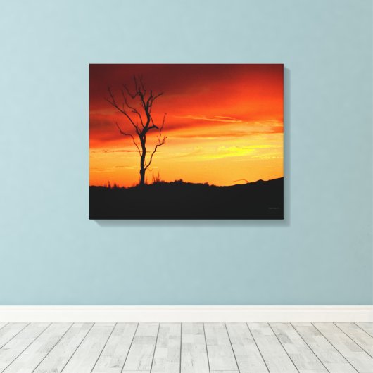 California Sunset Canvas Wrap Print (Insitu (Houten vloer))