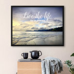 California Sunset Foto, Live Life You've Beeld Poster<br><div class="desc">"Leef het leven dat je je hebt voorgesteld." Dit dramatische kustlandschap van Pismo Beach, Californië, breed, pristine, zandstrand, dat dicht bij zonsondergang wordt genomen, zorgt voor vrede en eenzaamheid. Hier vindt u de surfers die wachten op de perfecte golf evenals de kleine vogels die op hun avondsnack zoeken. Ontdek de...</div>