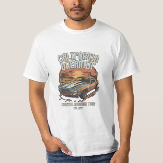 California Sunset Highway Dreams T-shirt (Voorkant)