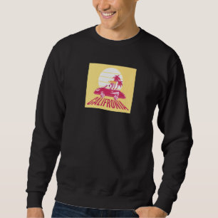 California Sunset Retro Flamingo in Auto V Trui