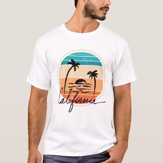 California sunset retro  t-shirt (Voorkant)