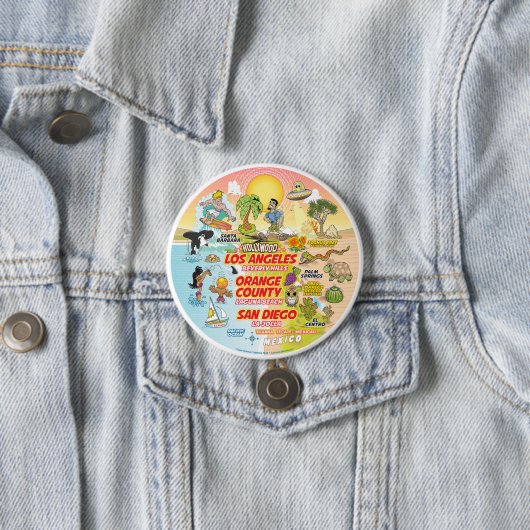 California Sunset Ronde Button 7,6 Cm (In situ)
