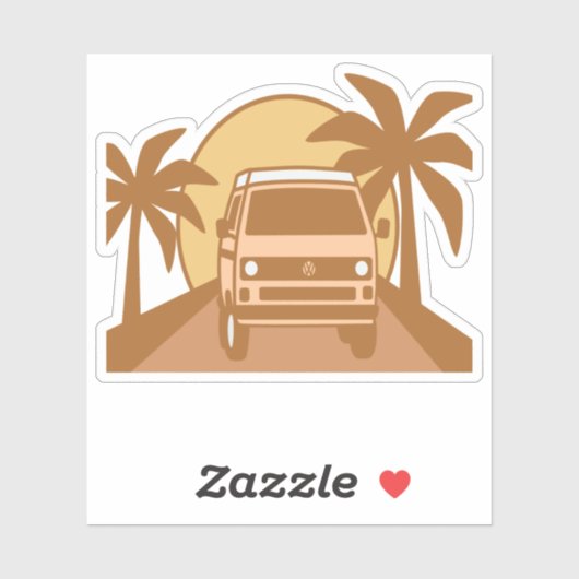 California Sunset Scenery Sticker (Vel)