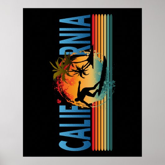 CALIFORNIA SUNSET SUMMER POSTER (Voorkant)