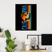 CALIFORNIA SUNSET SUMMER POSTER (Thuiskantoor)