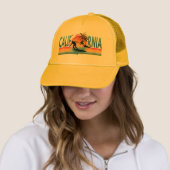 CALIFORNIA SUNSET SUMMER TRUCKER HAT TRUCKER PET (In situ)