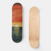 California Sunset West Coast SkateBoard Art (Voorkant)