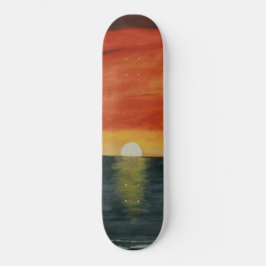 California Sunset West Coast SkateBoard Art (Voorkant)
