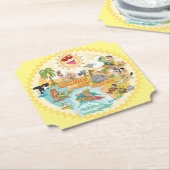 California Sunshine Paradise Kartonnen Onderzetters (Gekanteld)