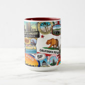 California Super Sticker Collage Pattern Mok (Midden)